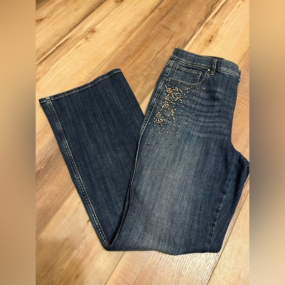 White House Black Market Beaded Skinny Flare - Picture 7 of 8